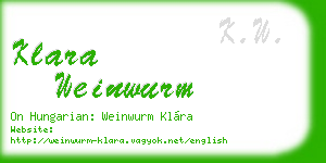 klara weinwurm business card
