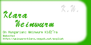 klara weinwurm business card